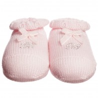MISS BLUMARINE Baby Girls Pink Wool 2 Piece Gift Set