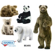 Hansa Toys Black Bear, Honey Luv on 2 ft