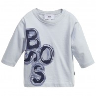 BOSS Baby Boy Pale Blue Side Logo Top