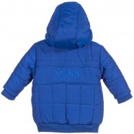 BOSS Baby Boys Blue Hooded Puffer Jacket