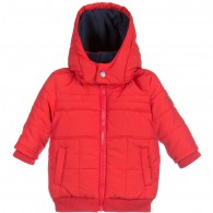 BOSS Baby Boys Red Hooded Puffer Jacket