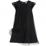 BOSS Black Tulle Layered Dress with Sequins