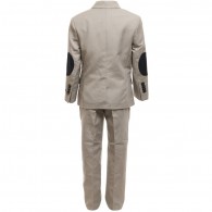 BOSS Boys Beige Cotton & Linen Blend Two Piece Suit