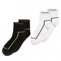 BOSS Boys Black & White Ankle Socks (Pack Of 2)