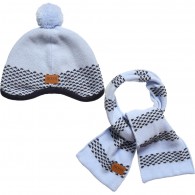BOSS Baby Boys Blue Knitted Hat & Scarf Set