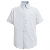 BOSS Boys White Cotton Shirt