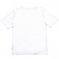 BOSS Boys White Cotton Logo T-Shirt
