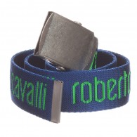 ROBERTO CAVALLI Baby Boys Blue Woven Logo Belt