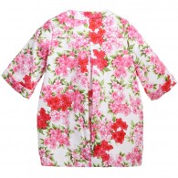 MISS BLUMARINE Pink Floral Lightweight Cotton Coat