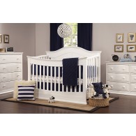Meadow 4-in-1 Convertible Crib with Toddler Bed Conversion Kit