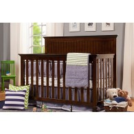 Perse 4-in-1 Convertible Crib with Toddler Bed Conversion Kit