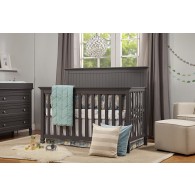 Perse 4-in-1 Convertible Crib with Toddler Bed Conversion Kit