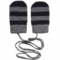 DOLCE & GABBANA Baby Boys Grey Striped Knitted Wool Mittens