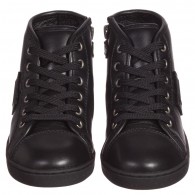DOLCE & GABBANA Black Leather Ankle Boots