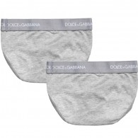 DOLCE & GABBANA Boys Grey Cotton Jersey Pants (Pack of 2)