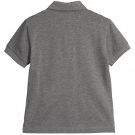 DOLCE & GABBANA Boys Grey Pique Cotton Jersey Polo Shirt