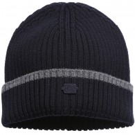 DOLCE & GABBANA Boys Navy Blue Ribbed Wool Knitted Hat