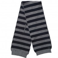 DOLCE & GABBANA Boys Navy Blue & Grey Striped Wool Scarf
