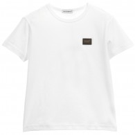 DOLCE & GABBANA Boys White Cotton Jersey T-Shirt