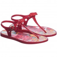 DOLCE & GABBANA Girls Red Jelly Sandals