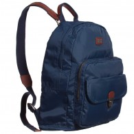 DOLCE & GABBANA Navy Blue Canvas Backpack with Leather Trims (40cm)