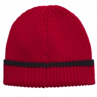 DOLCE & GABBANA Red Ribbed Wool Knitted Hat