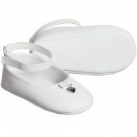 DOLCE & GABBANA White Leather Pre Walker Shoes
