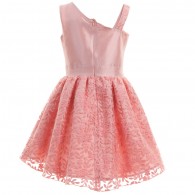 MISS BLUMARINE Pink Embroidered Tulle Dress