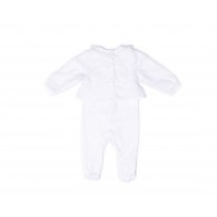 RB Royal Baby Organic Cotton Sleeve Footed Overall Footie with Hat in Gift Box (Forever Me)