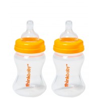 Thinkbaby 5oz Baby Bottles with Stage A nipples - Polypropylene (PP)