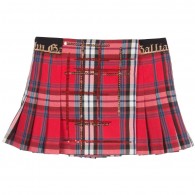 JOHN GALLIANO Girls Tartan Kilt Skirt
