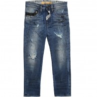 JOHN GALLIANO Boys Blue Distressed Denim Jeans