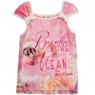 JOHN GALLIANO Baby Girls Pink Ocean T-Shirt