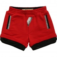 JOHN GALLIANO Boys Red Cotton Jersey Shorts