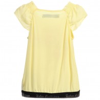 JOHN GALLIANO Girls Yellow Necklace Print T-Shirt