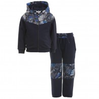 JUNIOR GAULTIER Boys Navy Blue Tracksuit with Comic Strip