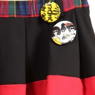 JUNIOR GAULTIER Girls Red & Black Skirt with Badges
