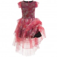 JUNIOR GAULTIER Pink Tulle Dress with Bubble Print