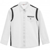JUNIOR GAULTIER Tailored White & Black Trim Shirt 