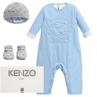 KENZO Boys Tiger Babygrow,Hat & Bootees Gift Set