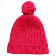 KENZO Girls Dark Pink Chink Knitted Hat
