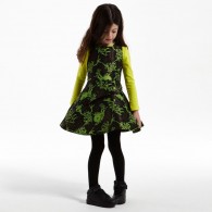 KENZO Green & Black 'Monsters' Jacquard Dress