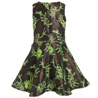 KENZO Green & Black 'Monsters' Jacquard Dress