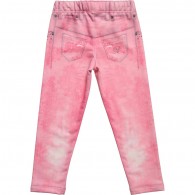 MISS BLUMARINE Pink Jeans Print Cotton Leggings