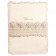 MISS BLUMARINE Baby Girls Ivory Blanket with Gold Tulle (88cm)