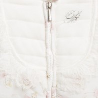 MISS BLUMARINE Baby Girls White Jacket with Ballerina Print