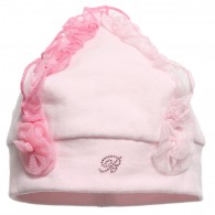 MISS BLUMARINE Baby Girls Pink Ruffles Hat
