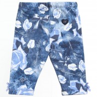 MISS BLUMARINE Baby Girls Blue Floral Print Leggings