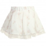 MISS BLUMARINE Baby Girls Ivory Skirt with Ballerina Print