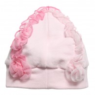 MISS BLUMARINE Baby Girls Pink Ruffles Hat